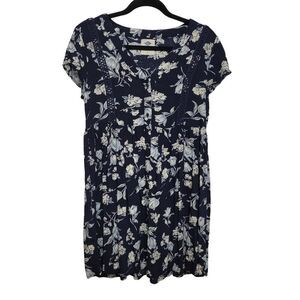 Sadie Robertson Floral Mini Dress Blue Size M Boho